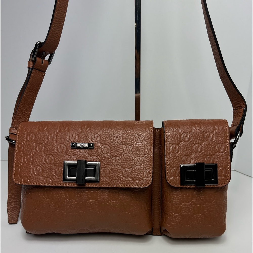 Valentino by Mario Valentino
Paul Monogram-Embossed Leather Crossbody Bag